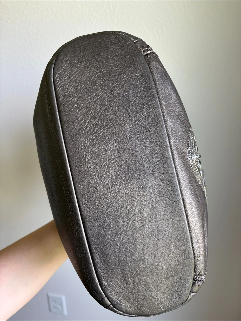 Brighton Anju Masterpiece shoulder bag Metallic Soft Pewter Leather